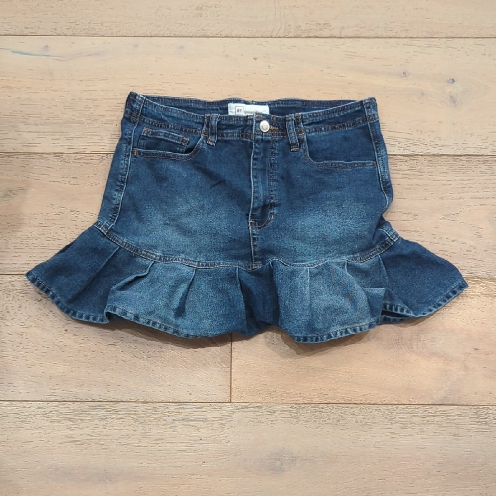 Regeneration by Celebrity Blue Denim mini Jean Skirt M
